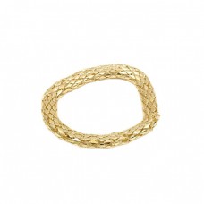Gold Metal Tubular Chainmail Bracelet